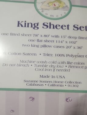Suzanne Somers King Sheet Set - Sateen